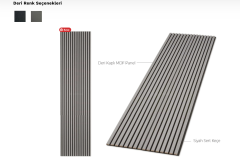 Deri Kaplı Ahşap Çıtalı Panel